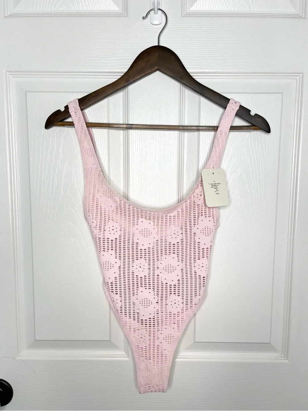 Frankies Bikinis x Pamela Anderson Pink Floral One Piece Swimsuit Bathing Suit S